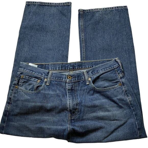 Levis 569 Jeans Men's Size 36X30 Relaxed Fit Bleu Denim - Picture 7 of 12